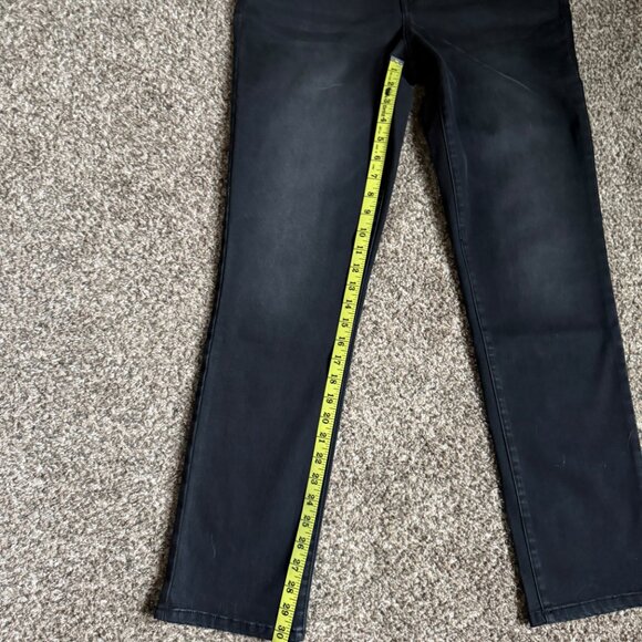 Worn Once! Wit & Wisdom Strait Leg Black Washed/Grey Jeans, Size 8 - Picture 6 of 13